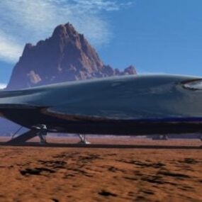 Futuristic Cargo Spaceship 3d model