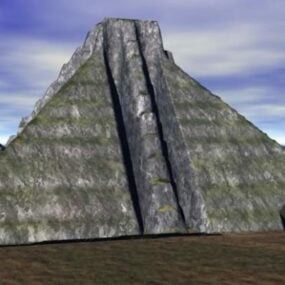 Model 3d Hiasan Bentuk Piramid Marmar