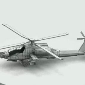 3d модель вертольота Apache