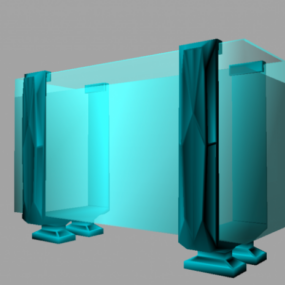Rechthoekig aquarium 3D-model