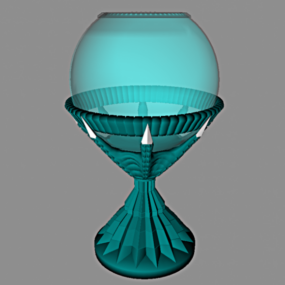 Modello 3d a forma di sfera dell'acquario
