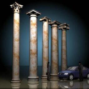 Columna arquitectónica estilo Roma modelo 3d
