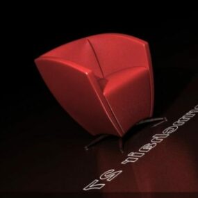 Alaselkäinen kiinalainen tuoli 3D-malli