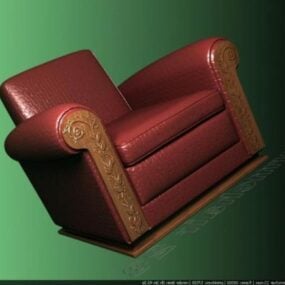Leather Armchair Furniture 3d model