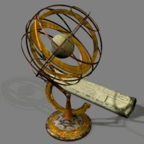 מודל תלת מימד של Science Armillary Globe