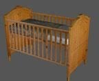 Wood Baby Cot 3d model