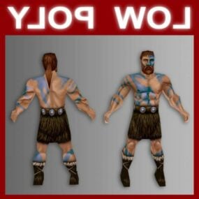 Barbar Strong Warrior Character 3D model