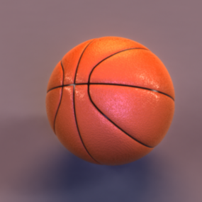 Modello 3d di pallacanestro sportiva