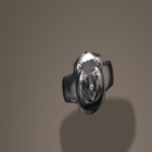 Серебряное кольцо с головой медведя