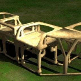 نموذج Eco Bench Garden Furniture ثلاثي الأبعاد