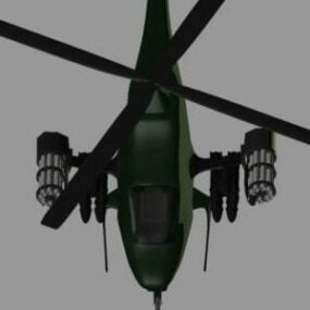 Model 3d Helikopter Militer Pengebom