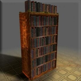 مدل سه بعدی قفسه کتاب قدیمی