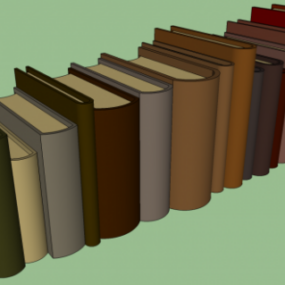 Lowpoly Model Buku Tumpukan 3d
