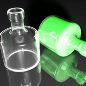 3D model laboratorních lahví