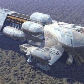 Space Freighter Futuristic Spaceship 3d model