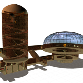 Scifi Dome Station 3d model