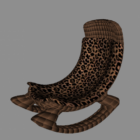 Meubles de chaise en peau de léopard