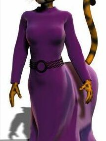 Fioletowa sukienka zwierzęca Model 3D