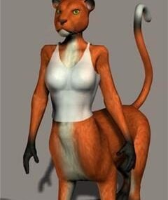 Chakat 패션 동물 인간 캐릭터 3d 모델