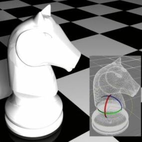 チェス馬3Dモデル