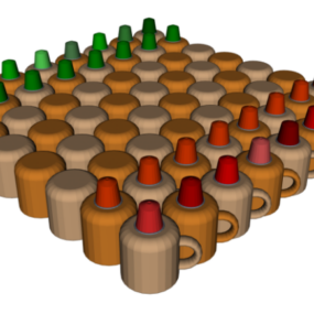 Coffee Cup Set 3d model