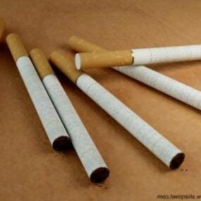 Modelo 3d de cigarro de fumaça