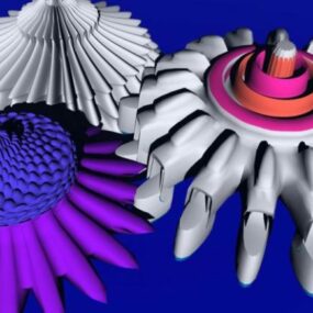 3D-Modell mit kreisförmiger komplexer Form