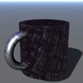 แก้วกาแฟดำโมเดล 3 มิติ