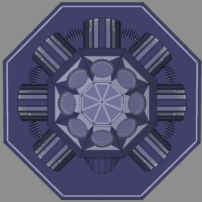 Octagon Tile Decoration 3D-malli