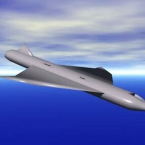 Model 3d Konsep Pesawat Supersonik Futuristik