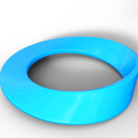 Modello 3d della decorazione della forma del cerchio Mobius