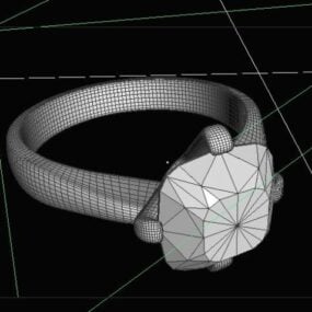 Lowpoly Diamond Ring Jewelry 3D-malli