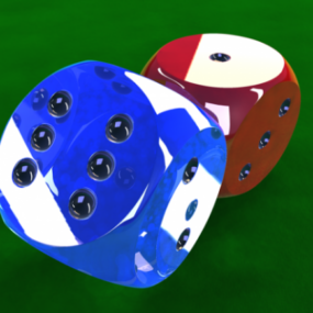 Wood Dice Casino Game 3d-modell
