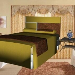 复古卧室家具套装3d模型