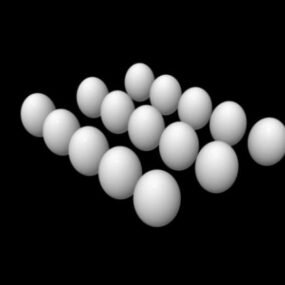 نموذج طعام البيض ثلاثي الأبعاد