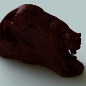 Model 3D rzeźby tygrysa Feng Shui