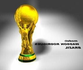 Worldcup Football Trophy 3d-modell