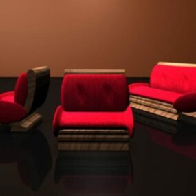 Canapé de meubles anciens modèle 3D