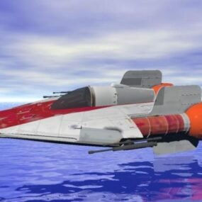 Model 3d Pesawat Ruang Angkasa Masa Depan