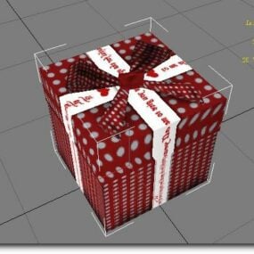 Gift Box With Bow Tie 3d model
