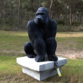 Gorila Escultura Animal modelo 3d