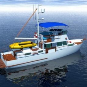 Kleines Traveller-Yachtboot 3D-Modell