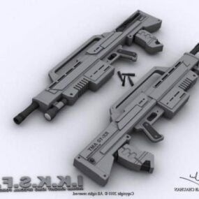 مدل دو ماشین تفنگ سه بعدی