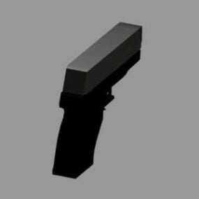 Modello 3d semplice pistola a mano