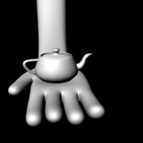 Hand-Cartoon-Figur 3D-Modell
