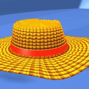 Módní klobouk Panama 3D model
