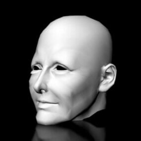 Old Man Head Sculpture 3d-modell
