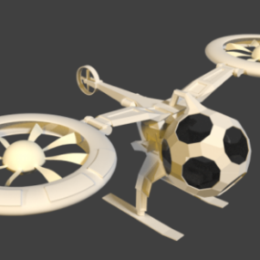 Concept d'hélicoptère drone modèle 3D