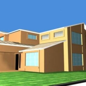 Urban House With Garage 3d model