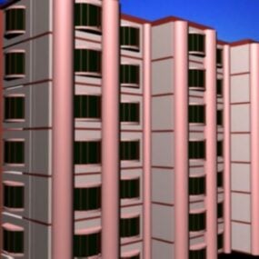 Lejlighedsbygning hus 3d-model